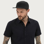 Stressed, Depressed & Black Dressed - 5 Panel Hat- Black on black