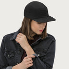 Stressed, Depressed & Black Dressed - 5 Panel Hat- Black on black