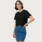 Stressed, Depressed & Black Dressed - All Black - Women's Crop Top
