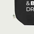 Stressed, Depressed & Black Dressed - White on Black Tote Bag