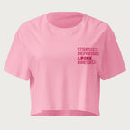 Stressed, Depressed & Black Dressed - All Pink - Crop top da donna