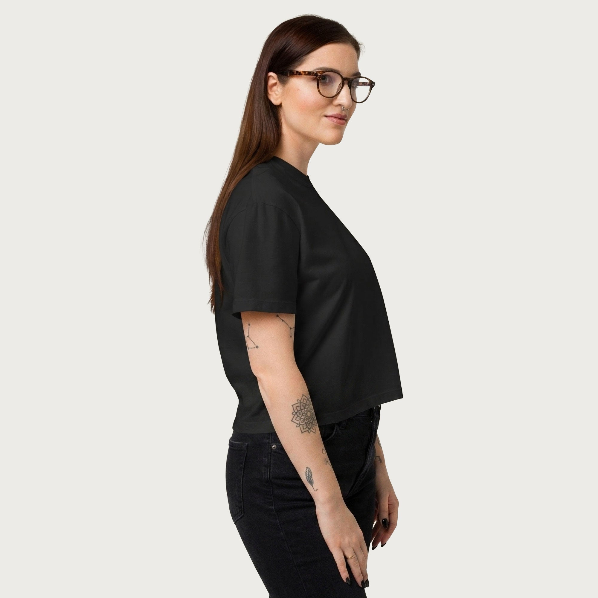 Stressed, Depressed & Black Dressed - All Black, Heavy and Boxy T-shirt - Donna
