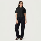 Stressed, Depressed & Black Dressed - All Black, Heavy and Boxy T-shirt - Donna